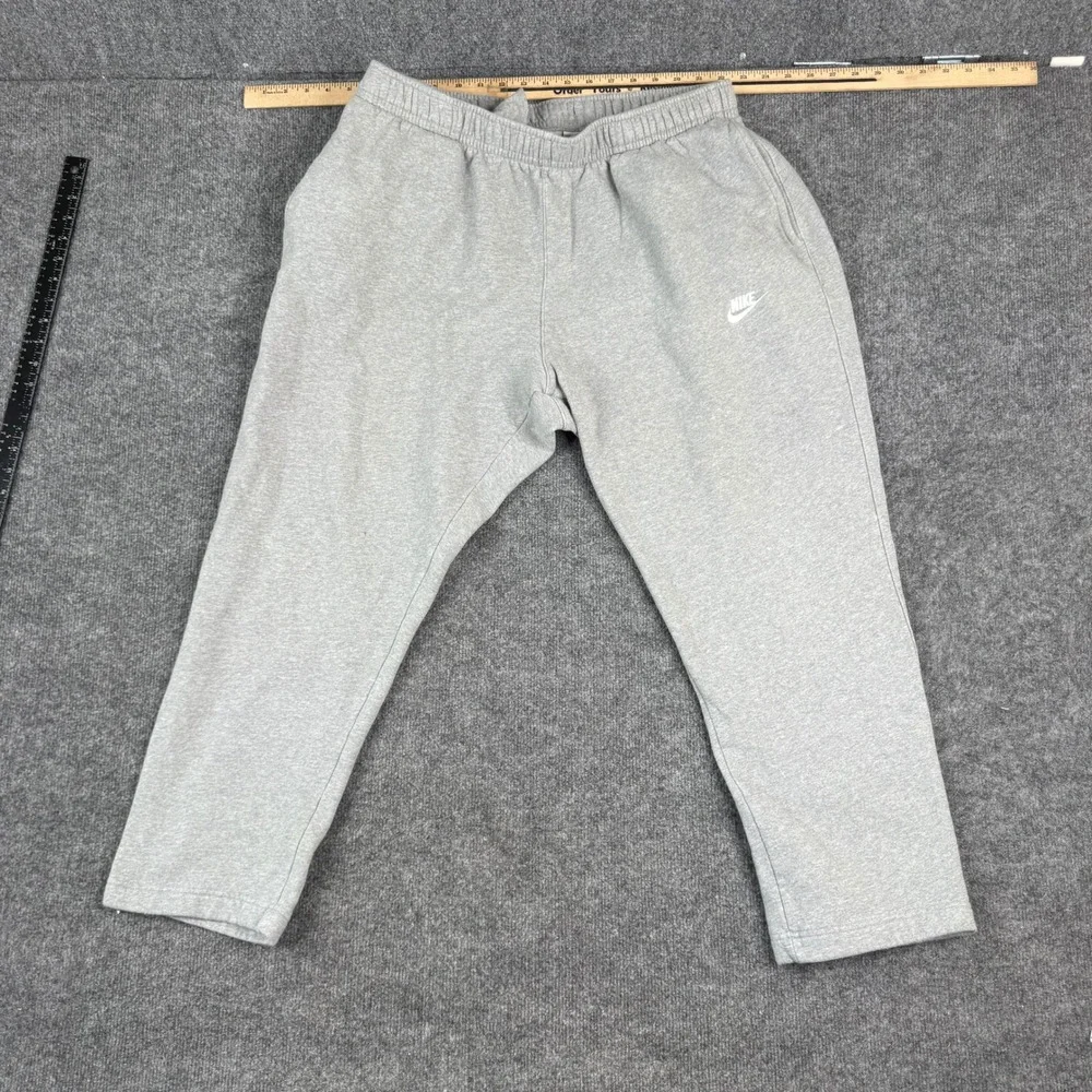 Nike Sweatpants Mens Size XXL Gray Fleece Joggers Elastic Waist Pockets Casual